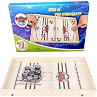 WELLXUNK Hockey de Mesa Portatil- Fast Sling Puck Juego- Hockey de Mesa para Niños-Hockey Mesa Juego-Juegos de Mesa…